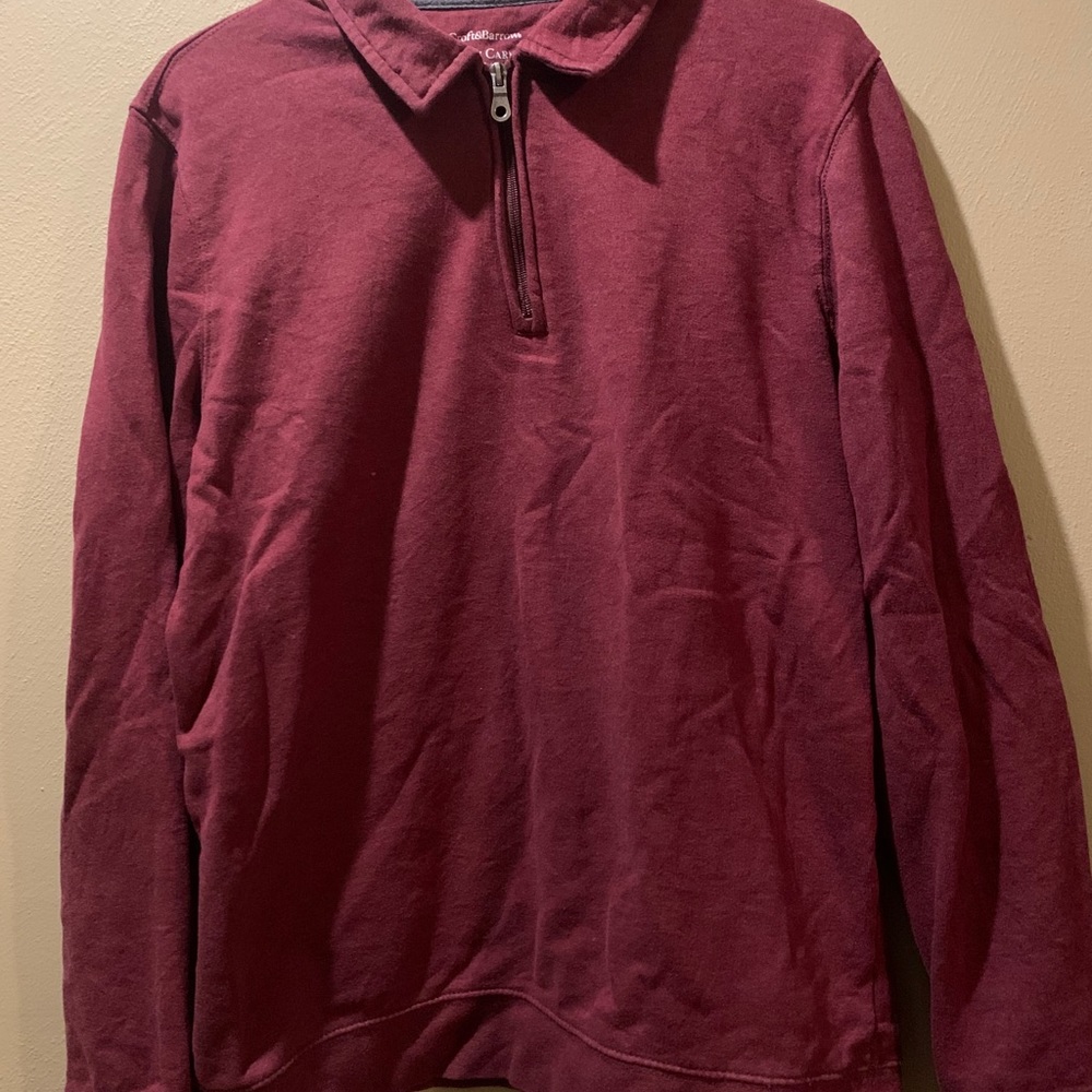 Burgundy quarter zip